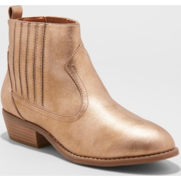 gold western boots